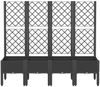 vidaXL Pflanzkübel mit Rankgitter Schwarz 160x40x142 cm PP 367933 Bild 3