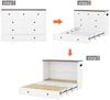 Flieks Schrankbett Umwandelbares Doppelbett Holzbett 140x200cm mit Aufladen und Schublade Bild 3
