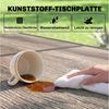 Outsunny Gartentisch Terrassentisch für 6 Personen mit Holzoptik (Balkontisch, 1-St, Esstisch für Garten), Stahlgestell, Grau, 145 x 85 cm Bild 4