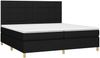 vidaXL Boxspringbett mit Matratze Schwarz 200x200 cm Stoff, Härtegrad: H2 [3142363] Bild 3