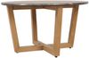 Couchtisch HWC-M61, Beistelltisch Sofatisch, Massiv-Holz HDF Laminat Melamin Ø80cm, Marmor/Stein-Optik, helles Gestell Bild 5