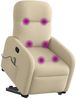 vidaXL Massagesessel mit Aufstehhilfe Creme Stoff 3302990 Bild 3