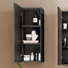 Badschrank Gloria Anthrazit 33 x 84 cm mit 2 Regalböden Vicco Bild 5