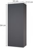 Badschrank Gloria Anthrazit 33 x 84 cm mit 2 Regalböden Vicco Bild 3