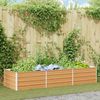 vidaXL Hochbeet Hellbraun 240 x 80 x 45 cm Verzinkter Stahl 42017335 Bild 1