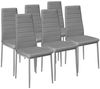 tectake Esszimmerstuhl Set Esszimmerstuhl (6er Set, 6 St), gepolstert mit Kunstlederbezug Bild 5