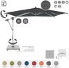 Doppler Expert 300 x 300 cm Pendelschirm Sonnenschirm 8 Farbvarianten Ampelschirm 465247 T841 Smaragd Bild 5