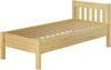 Hohes Holzbett 100x200 Bettrahmen mit Rollrost Seniorenbett Einzelbett V-60.55-10 Federleisten Bild 2