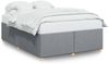 vidaXL Bettgestell ohne Matratze Hellgrau 160x200 cm Stoff 3284743 Bild 2