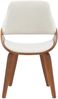 CLP 2er Set Esszimmerstuhl Vangale,walnuss/creme Stoff Bild 3