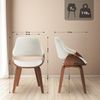 CLP 2er Set Esszimmerstuhl Vangale,walnuss/creme Stoff Bild 2