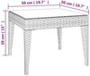 vidaXL Beistelltisch Braun 50x50x38 cm Poly Rattan und Hartglas 319403 Bild 3