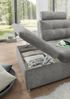 Couch NALO Sofa Schlafcouch Wohnlandschaft Bettsofa schlamm grau U-Form links Bild 3