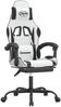 vidaXL Gaming-Stuhl mit Fußstütze Weiß und Schwarz Kunstleder 3143888 Bild 2