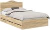vidaXL Bettrahmen Sonoma-Eiche 120 x 200 cm Ingenieurs Holz 3413431 Bild 2