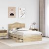 vidaXL Bettrahmen Sonoma-Eiche 120 x 200 cm Ingenieurs Holz 3413431 Bild 3