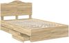 vidaXL Bettrahmen Sonoma-Eiche 120 x 200 cm Ingenieurs Holz 3413431 Bild 5