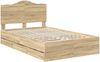 vidaXL Bettrahmen Sonoma-Eiche 120 x 200 cm Ingenieurs Holz 3413431 Bild 4