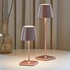 LED Tischleuchte, roségold, Aluminium, Touchdimmer, Akku, H 25 cm Bild 3