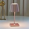LED Tischleuchte, roségold, Aluminium, Touchdimmer, Akku, H 25 cm Bild 2