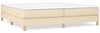 Polsterbett 25 x 200 x 200 cm Stoff Creme Bild 2