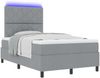 vidaXL Boxspringbett mit Matratze mit LED Hellgrau 120 x 190 cm Stoff 3342928 Bild 3