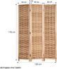 Homestyle4u Paravent. Raumteiler, 3-teilig, aus Holz, Trennwand, Rattan, Sichtschutz, Natur, 170 x 2 x 120 cm Bild 4