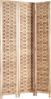 Homestyle4u Paravent. Raumteiler, 3-teilig, aus Holz, Trennwand, Rattan, Sichtschutz, Natur, 170 x 2 x 120 cm Bild 3