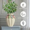 Hometopia Aria Vase mit bunten Vögeln aus Keramik, Blumenvase beige/creme, Höhe 39 cm Bild 2