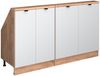Küchenschrank für Dachschrägen R-Line Weiß Riffel 140 cm 2er Set Vicco Bild 1