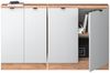Küchenschrank für Dachschrägen R-Line Weiß Riffel 140 cm 2er Set Vicco Bild 5