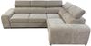 Wohnero24 - Höchste Qualität - Modernes Ecksofa PAVONE 2 - 260 x 193 cm – Chenille Stoff – Schlaffunktion 190 x 125 cm & Bettkasten - Beige&Hellgrau Bild 4