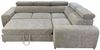 Wohnero24 - Höchste Qualität - Modernes Ecksofa PAVONE 2 - 260 x 193 cm – Chenille Stoff – Schlaffunktion 190 x 125 cm & Bettkasten - Beige&Hellgrau Bild 5