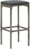 vidaXL 5-tlg. Gartenbar-Set Grau Massivholz Akazie und Poly Rattan 3295284 Bild 4