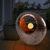 LED Solarlampe, Feuereffekt, Skulptur, messing, H 37 cm Bild 3