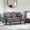 vidaXL Chesterfield Bank mit Kissen Grau 120,5 x 65 x 75 cm Kunstleder 42019282 Bild 3