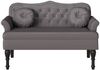 vidaXL Chesterfield Bank mit Kissen Grau 120,5 x 65 x 75 cm Kunstleder 42019282 Bild 4