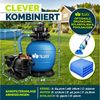 tillvex Sandfilteranlage 10 m³/h Filteranlage + 800g Filterbälle 7-Wege Ventil Poolfilter, Filterkessel mit Druckanzeige Sandfilter für Pool und Schwimmbecken Bild 2