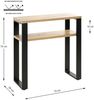 Konsole >23967< in schwarz-eiche, MDF, Metall - 70x75x28cm (BxHxT) Bild 3