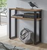 Konsole >23967< in schwarz-eiche, MDF, Metall - 70x75x28cm (BxHxT) Bild 5