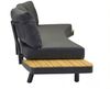 Loungesofa Madison 3-Sitzer Gartensofa Relaxsofa mit Ablagen Teakholz Bild 4