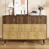 Sideboard 120 x 40 x 81 cm mit 6 Schubladen – Kommode in Natur aus MDF mit Ablagefläche Bild 4