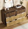 Sideboard 120 x 40 x 81 cm mit 6 Schubladen – Kommode in Natur aus MDF mit Ablagefläche Bild 3