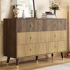 Sideboard 120 x 40 x 81 cm mit 6 Schubladen – Kommode in Natur aus MDF mit Ablagefläche Bild 2