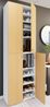 VCM Schuhschrank Lona 919223 Weiß / Buche H. 220 x B. 70 x T. 40cm Bild 3