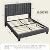 Yaheetech Polsterbett, Doppelbett Familienbett Bettgestell mit Lattenrost, 160 x 200 cm Bild 4