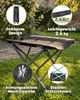 HOMECALL Klappstuhl Campingstuhl Faltbar 72 cm Hochlehner Luxus Klappstuhl (Fußablage fußhocker klappbar für Campingsessel Soft Touch Black Magic), 2,4KG Hocker Gepolstert Fußstütze für Sessel Garten- und Balkonstuhl Bild 2