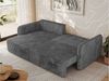 L-förmiges Ecksofa mit Armlehnen, für das Wohnzimmer, Schlaffunktion und Bettkästen, Wellenfeder am Sitz, losen Kissen - MESTO - Dunkelgrau Cord - linke Seite Bild 4