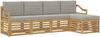 vidaXL Outdoor-Sofagarnitur 5 pcs Weiß und Hellgrau 3391691 Bild 2