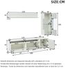 KLAM HOME Wohnwand 3-tlg. TV Wohnwand Set Weiß Hochglanz mit LED, (Wohnzimmer Möbel Set für TV bis 80 Zoll), TV Schrank + Vitrine + Hängeregal mit Beleuchtung Bild 3